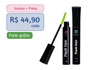 KIT Flash hair Incolor e color - Abaixa o Frizz e Cobre os fios brancos